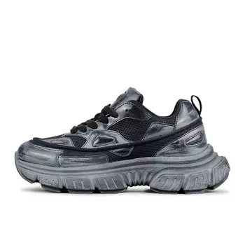 SUPER DRAG Кроссовки Chunky унисекс с низким верхом черного цвета Luzaot