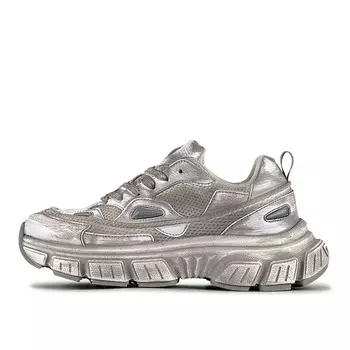 SUPER DRAG Кроссовки унисекс на толстой подошве с низким верхом, белый/серый Luzaot