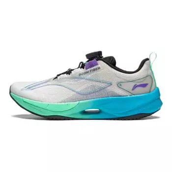 Супер легкие 21 детские кроссовки GS Low-top серо-сине-зеленые Lining Young, зеленый