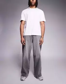 Супер мешковатые джинсы ASOS DESIGN серого цвета
