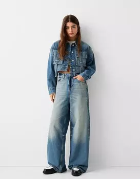 Супер мешковатые джинсы Bershka, синий