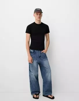 Супер мешковатые джинсы Bershka, синий