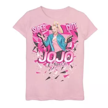 Супер милая футболка с сердечком для девочек 7–16 лет Jojo Siwa Licensed Character