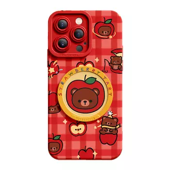 Super Mouse Чехол для телефона, Cherry Blossom Pink Wavy Fruity Bear