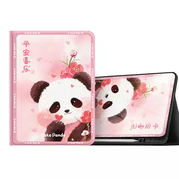 Super Mouse Плоский защитный чехол, Cherry blossom pink spring buddy panda