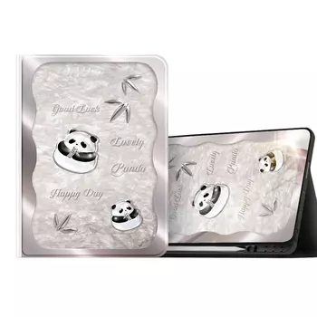 Super Mouse Плоский защитный чехол, Crystal hugging bamboo panda white