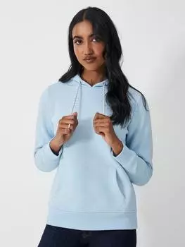 Супер мягкая классическая толстовка с капюшоном Crew Clothing, светло-синий