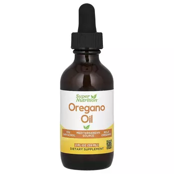 Super Nutrition, масло орегано, 40 мг, 59 мл (2 жидк. унции)