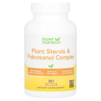 Super Nutrition, Plant Sterols & Policosanol Complex, 180 Tablets