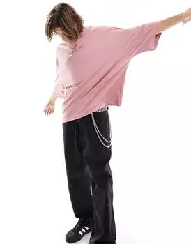 Супер-оверсайз-футболка в тон розового цвета COLLUSION