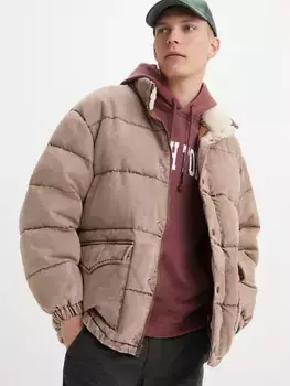Супер-пуховик в стиле вестерн Levi's, коричневый