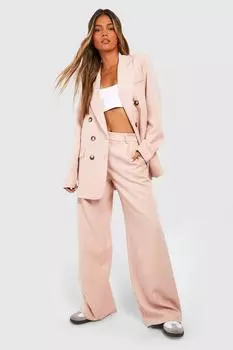 Супер широкие брюки Boohoo, роза