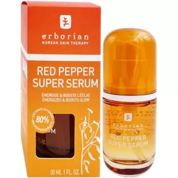 Супер-сыворотка с красным перцем заряжает энергией, выравнивает тон кожи и придает сияние 30 мл, Erborian