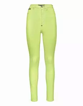 Супер-высокая талия Джеггинсы PHILIPP PLEIN, цвет yellow fluo