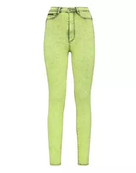 Супер-высокая талия Джеггинсы Разноцветные PHILIPP PLEIN, цвет acid yellow
