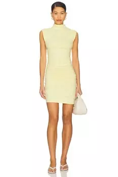 Суперэластичное мини-платье Good American, lemon003