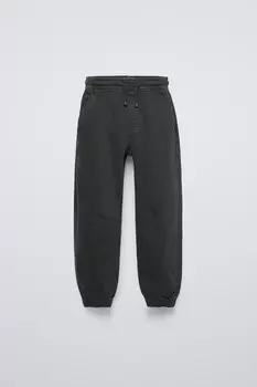 Суперэластичные брюки для спорта ZARA, антрацитово-серый