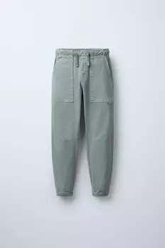 Суперэластичные брюки для спорта ZARA, цвет морской волны
