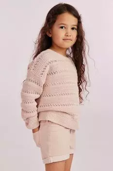 Суперэластичные джинсовые шорты H&M, розовый
