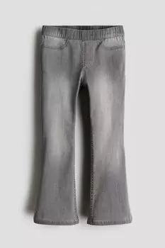 Суперэластичные расклешенные джинсы H&M, серый