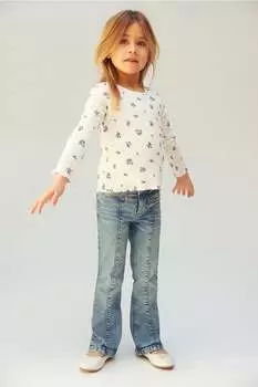 Суперэластичные расклешенные джинсы H&M, синий