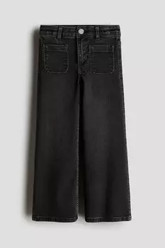 Суперэластичные широкие джинсы H&M, черный