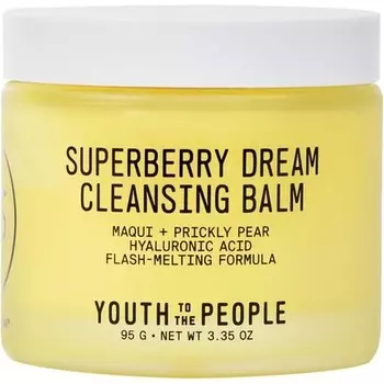 Superberry Dream Очищающий бальзам для лица с гиалуроновой кислотой для снятия макияжа с морингой, асаи, без парабенов, ПЭГ, веганский, чистый уход за кожей, 3,4 унции Youth To The People