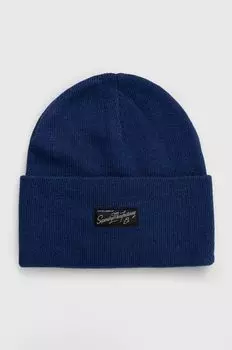 Супердрай шапка Superdry, темно-синий