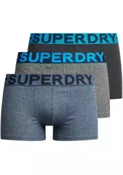 Superdry Trunk "TRUNK TRIPLE PACK" (упаковка, 3 шт.), цвет Raven Black Marl/Karst Mega Grit/Fresh Blue Grit
