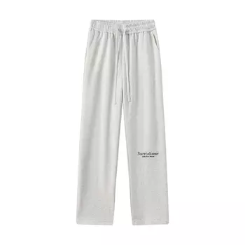 SUPEREALLY СУПЕР ОЧЕНЬ трикотажные спортивные штаны унисекс, Черный (на флисовой подкладке)