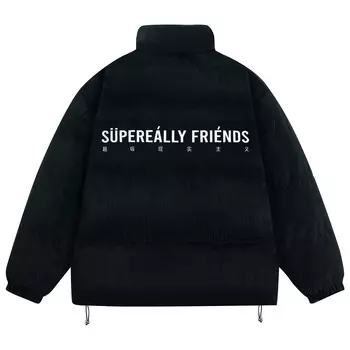 SUPEREALLY СУПЕРОЧЕНЬ стеганая куртка унисекс, Черный (без китайского)