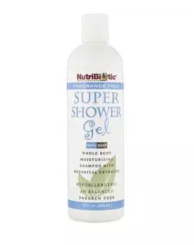 Супергель для душа, без мыла, без запаха, 355 мл, NutriBiotic