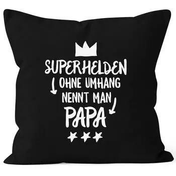 Супергероев без накидки зовут папочка наволочка наволочка декоративная подушка 40х40 хлопок MoonWorks черный униразмер