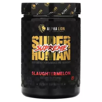 SuperHuman Supreme, Slaughtermelon, Арбузный лимонад, 12,59 унций (357 г) Alpha Lion