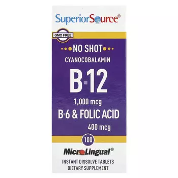 Superior Source, Cyanocobalamin B-12, 1,000 mcg, 100 Instant Dissolve Tablets