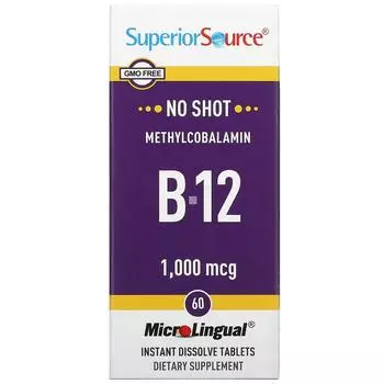 Superior Source Methylcobalamin B-12 1000 mcg 60 MicroLingual Instant Dissolve Tablets