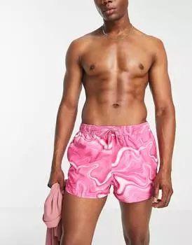 Суперкороткие плавки с мраморным принтом ASOS DESIGN