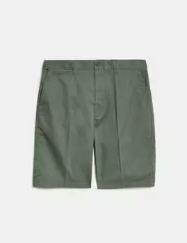 Суперлегкие эластичные шорты-чиносы Marks & Spencer, цвет Moss