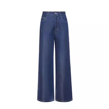 Суперлегкие джинсы Deep Breath прямые широкие, темно-синий