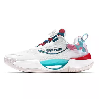 Суперлегкие и стильные баскетбольные кроссовки унисекс среднего размера изумрудно-зеленого цвета Up Run