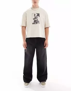 Супермешковатые джинсы ASOS DESIGN с оттенком черного цвета
