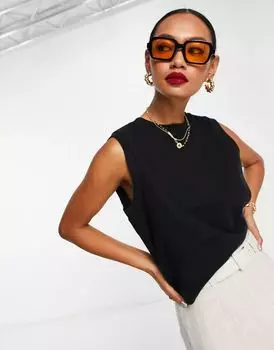 Супермягкая черная майка ASOS