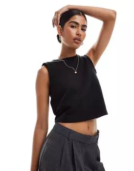 Супермягкая черная майка ASOS DESIGN