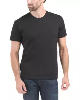 Супермягкая футболка с V-образным вырезом Kenneth Cole, черный