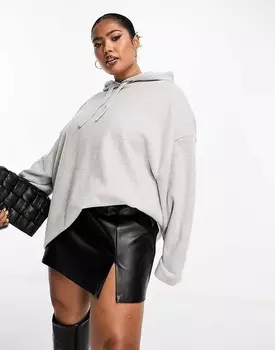 Супермягкая толстовка большого размера ASOS DESIGN Curve – верескового серого цвета