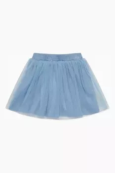 Супермягкая вафельная юбка из органического хлопка и бамбука Mori, синий