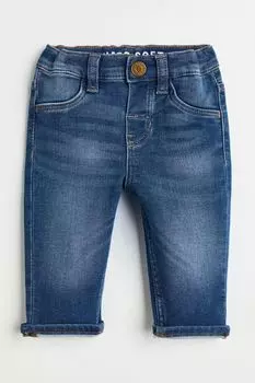 Супермягкие джинсы стандартного кроя H&amp;M, синий деним