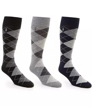 Супермягкие классические носки Polo Ralph Lauren Big & Tall, 3 пары, черный