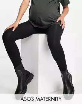 Супермягкие леггинсы премиум-класса из хлопкового модала ASOS DESIGN Maternity over the bump