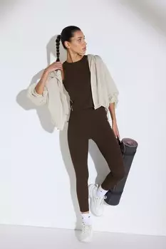 Супермягкие повседневные спортивные леггинсы Next, коричневый